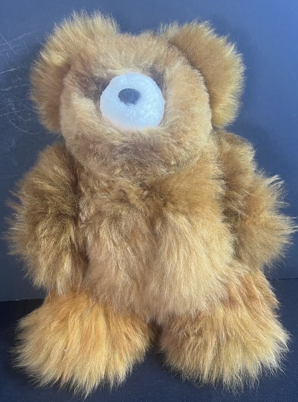 Teddy Bear Handmade In Peru from 100% Baby Alpaca Dark Brown 12” New